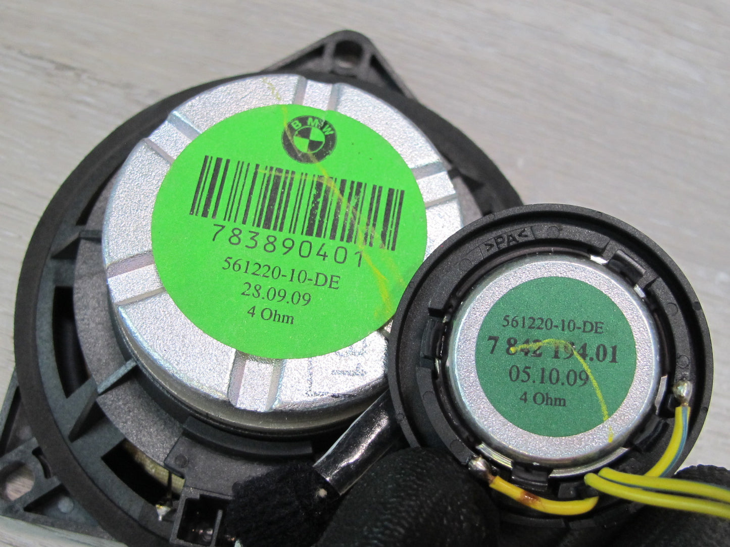 2008-2014 BMW E71 E72 X6 Front & Rear Door Individual Audio Tweeter Speaker Set