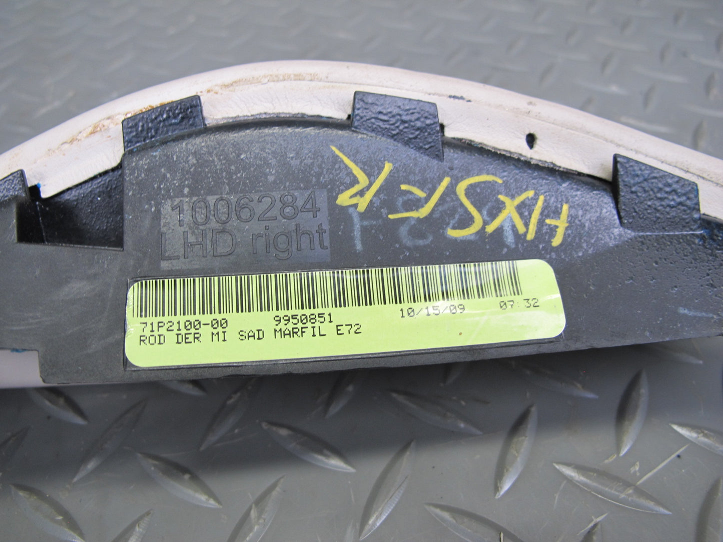 08-14 BMW X6 E71 E72 Front Right & Left Center Console Knee Pad Leather Trim Set