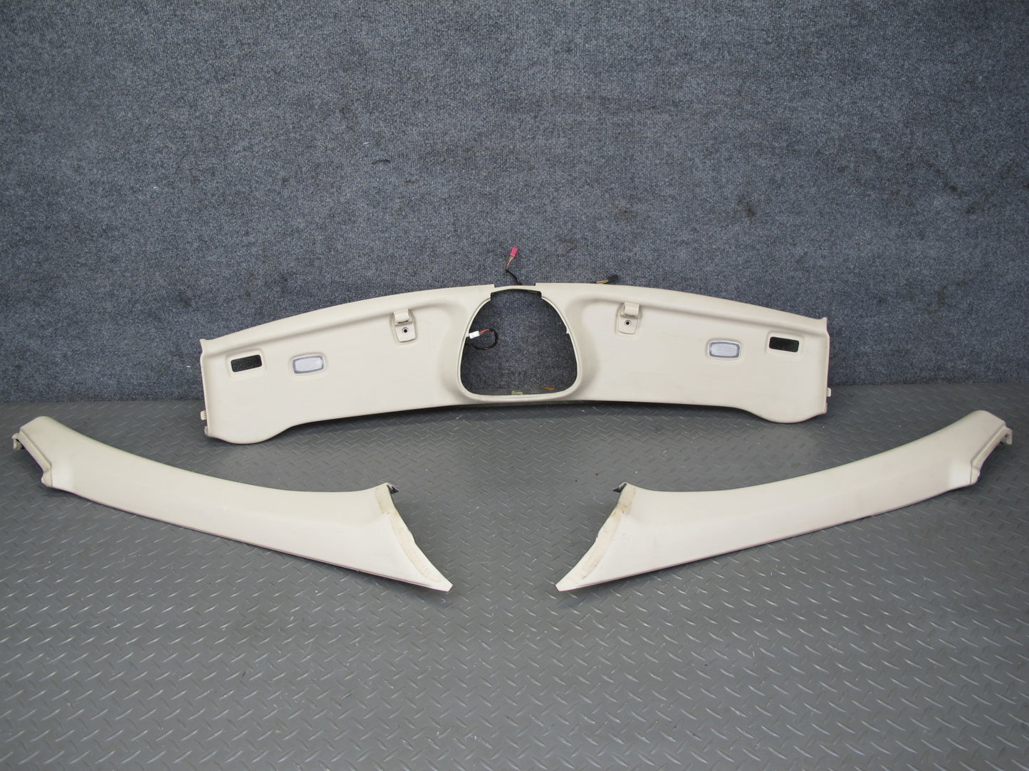09-12 Mercedes R230 Sl-class Front Headliner A Pillar Trim Cover Set Beige OEM