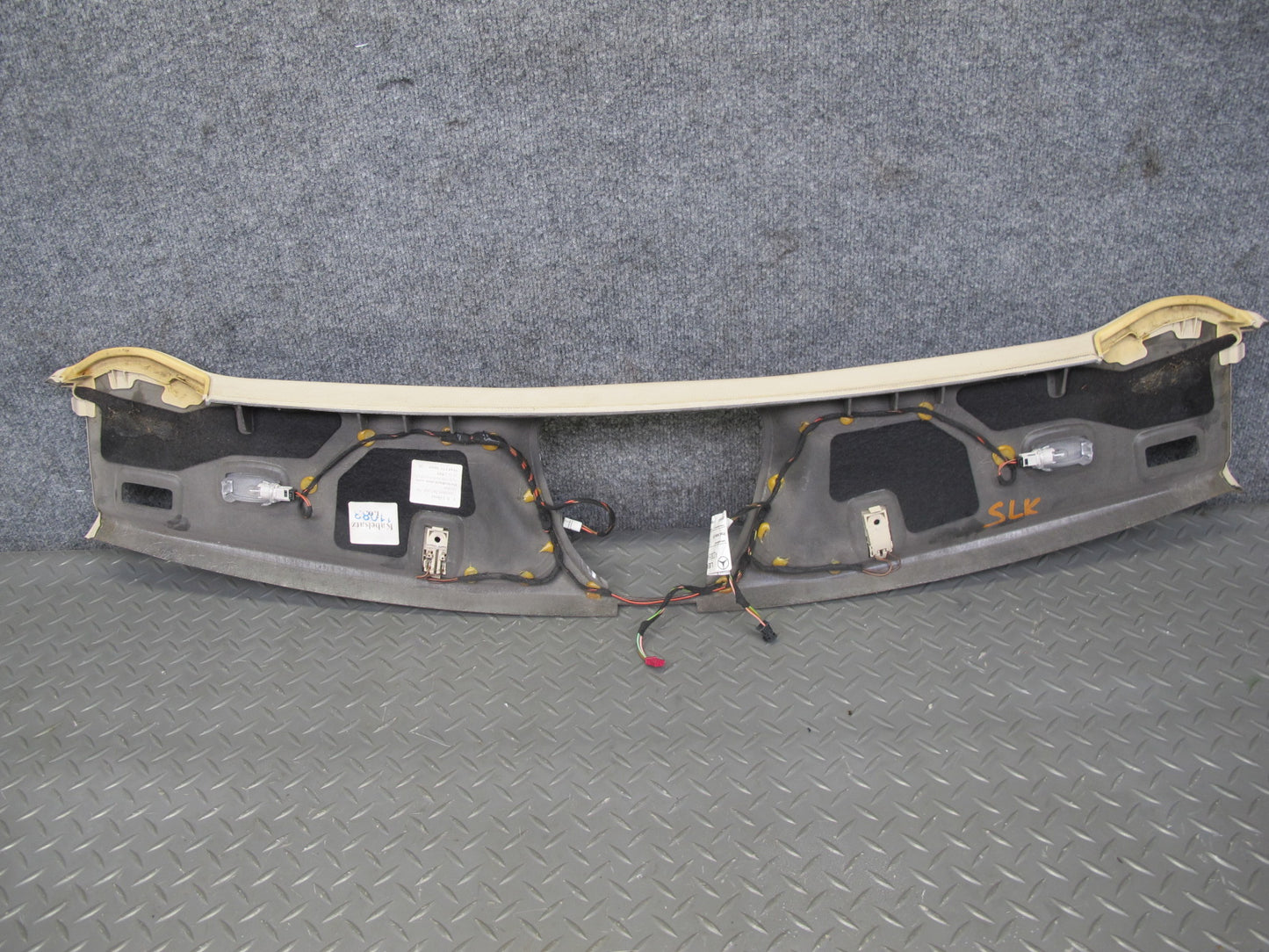09-12 Mercedes R230 Sl-class Front Headliner A Pillar Trim Cover Set Beige OEM