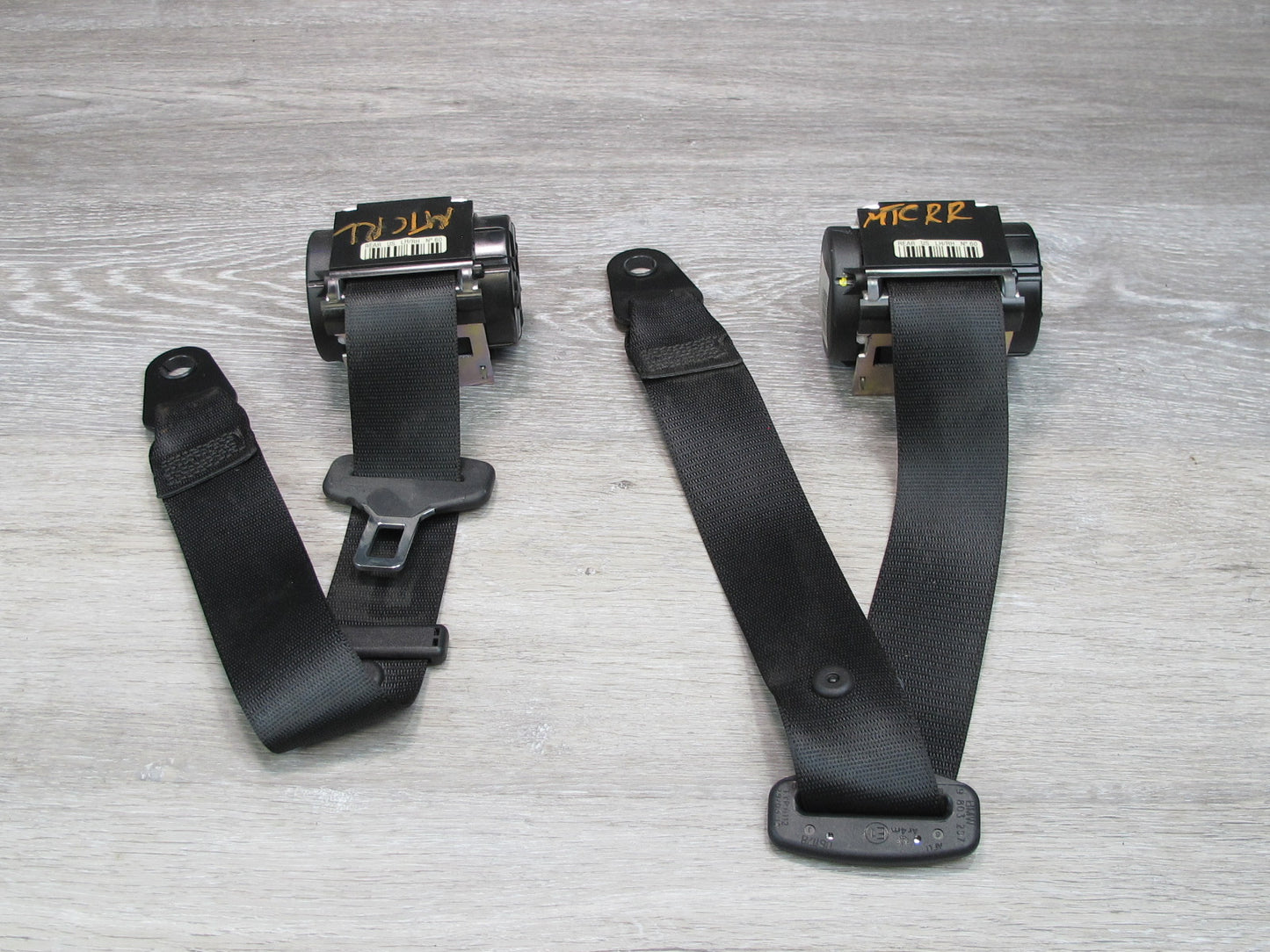 11-16 MINI R60 COUNTRYMAN REAR LEFT & RIGHT SIDE SEATBELT RETRACTOR SET OEM