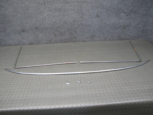 75-85 Mercedes W123 Front Windshield Exterior A Pillar Chrome Trim Molding Set