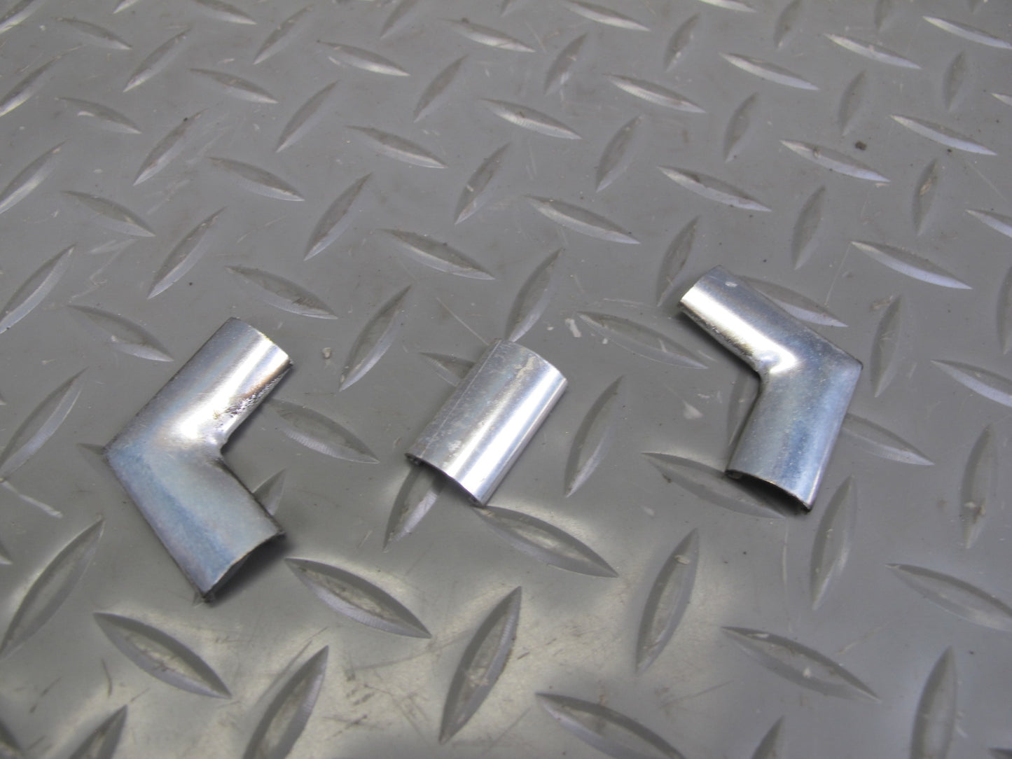 75-85 Mercedes W123 Front Windshield Exterior A Pillar Chrome Trim Molding Set