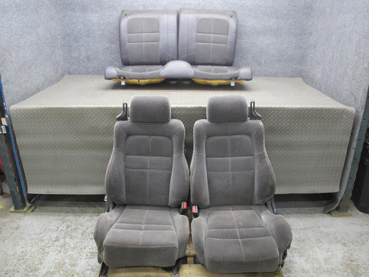 91-93 Dodge Stealth 3000GT Front & Rear Cloth Seat Set Gray OEM