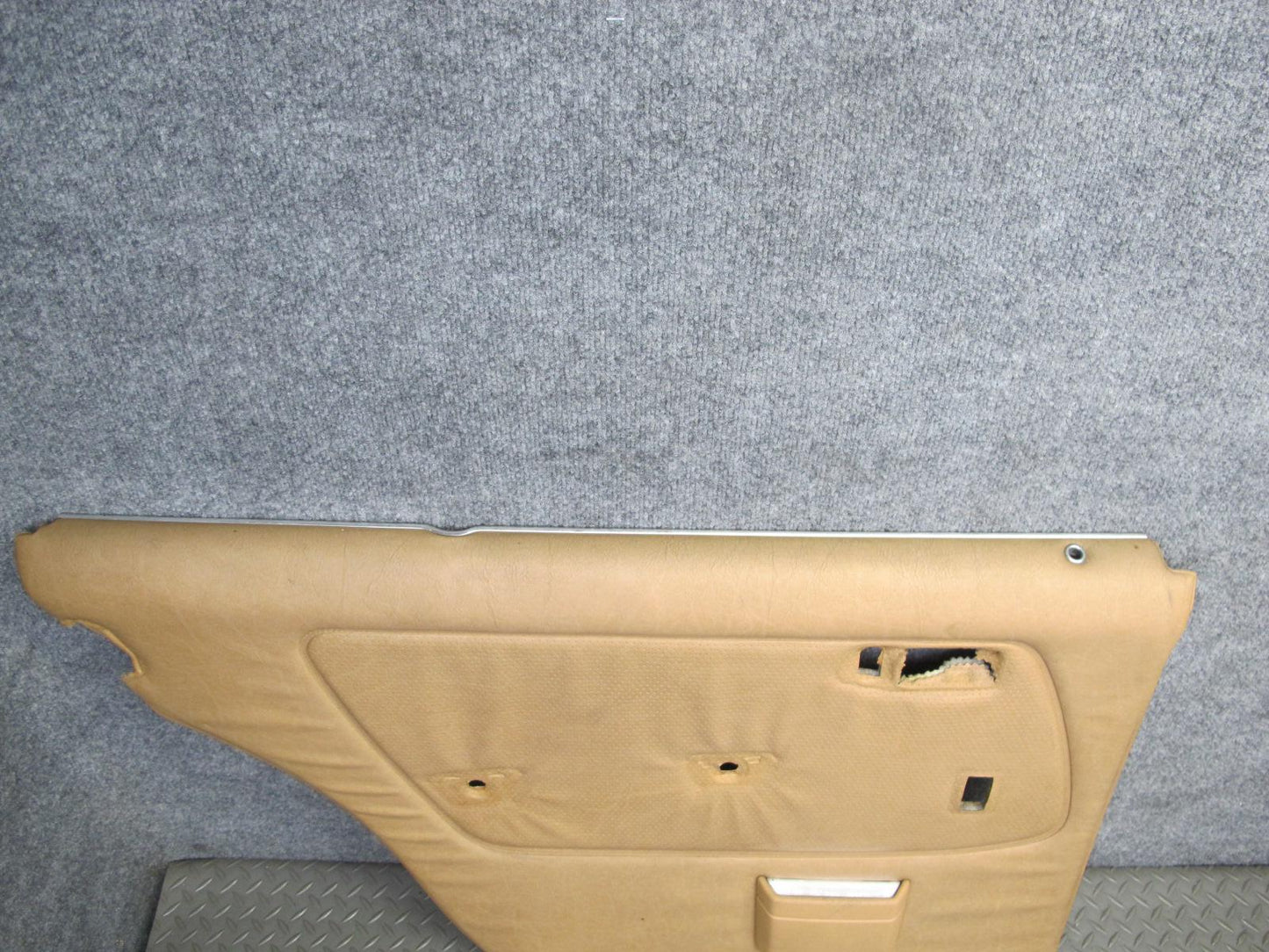 80-85 Mercedes W123 Sedan Rear Left Door Interior Trim Panel w Armrest OEM