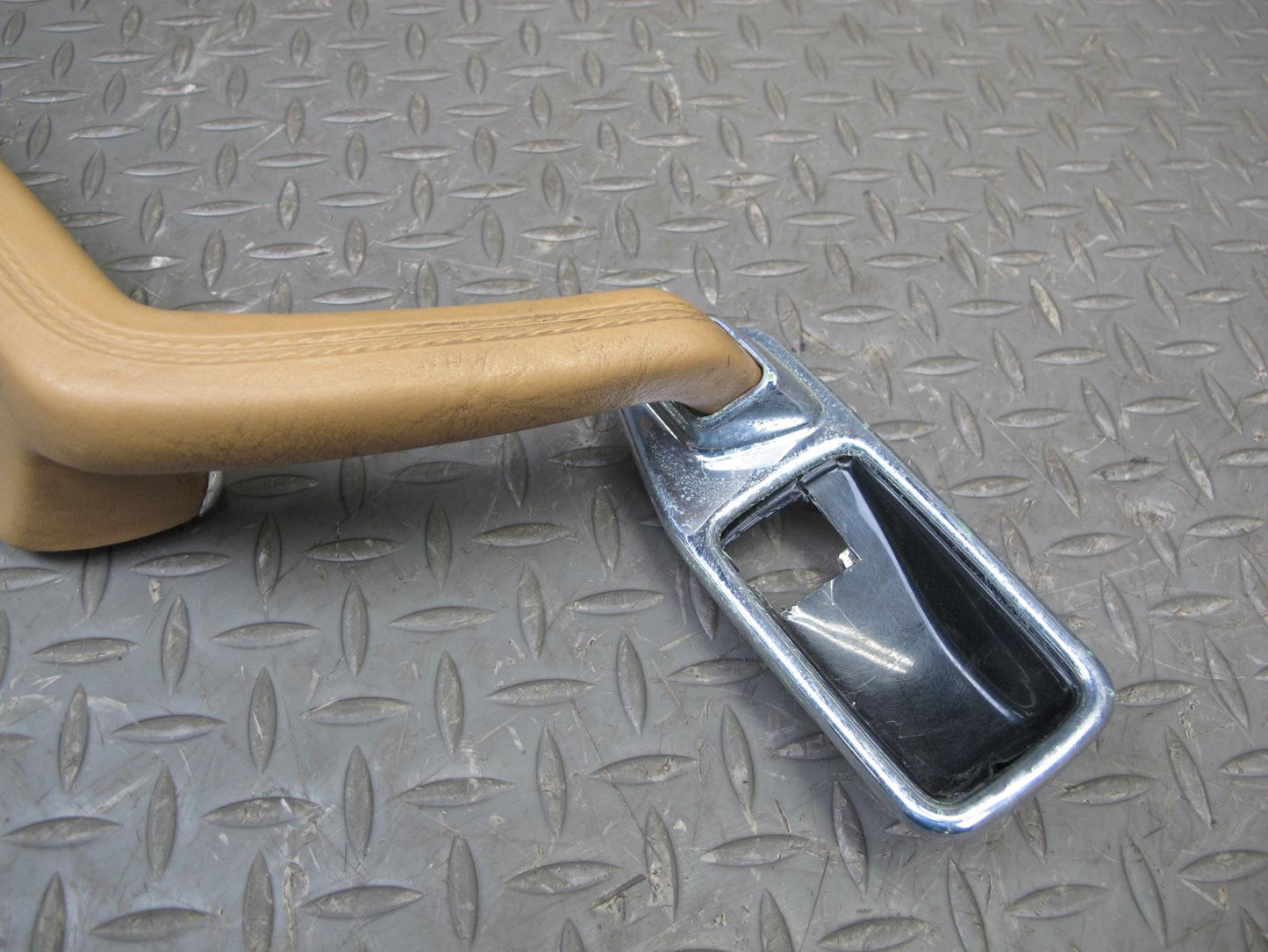 80-85 Mercedes W123 Sedan Rear Left Door Interior Trim Panel w Armrest OEM