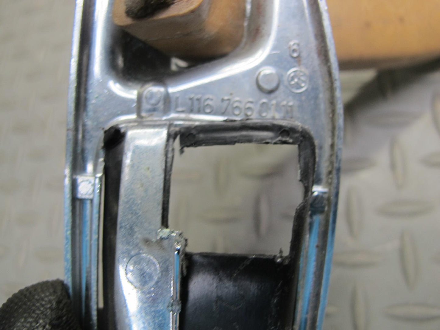 80-85 Mercedes W123 Sedan Rear Left Door Interior Trim Panel w Armrest OEM