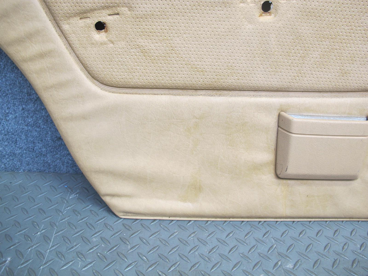 80-85 Mercedes W123 Sedan Rear Door Interior Trim Cover Panel Set w Armrest OEM