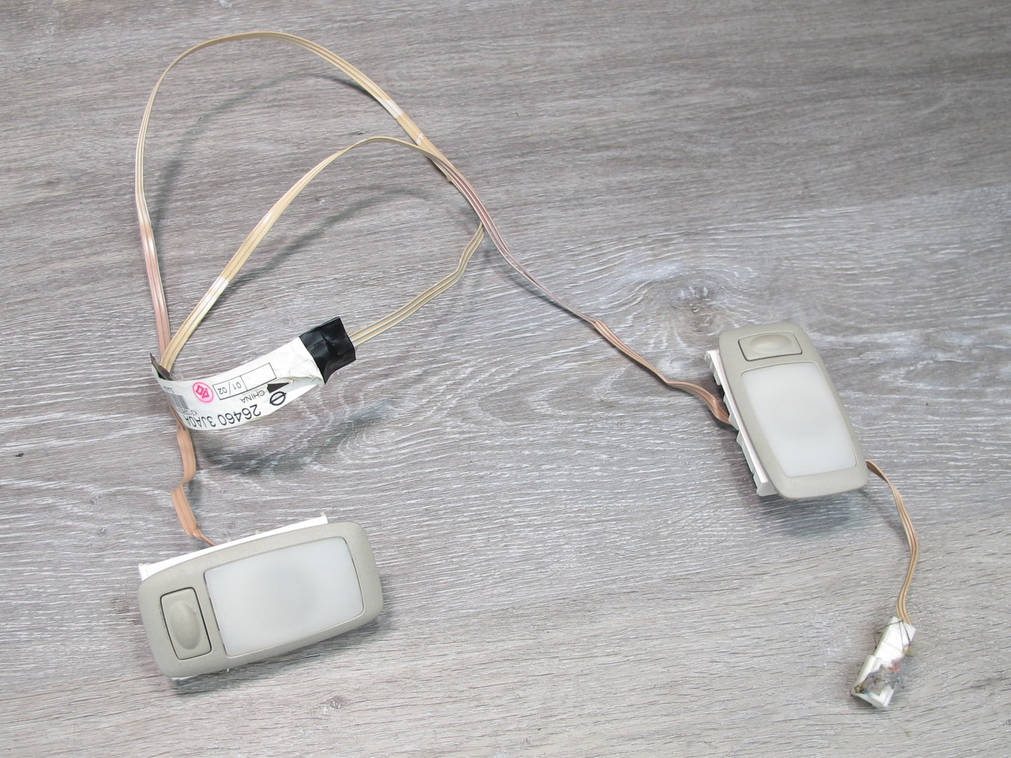 2014-2016 Infiniti QX60 Upper Overhead Roof Dome Reading MAP Light Lamp Set