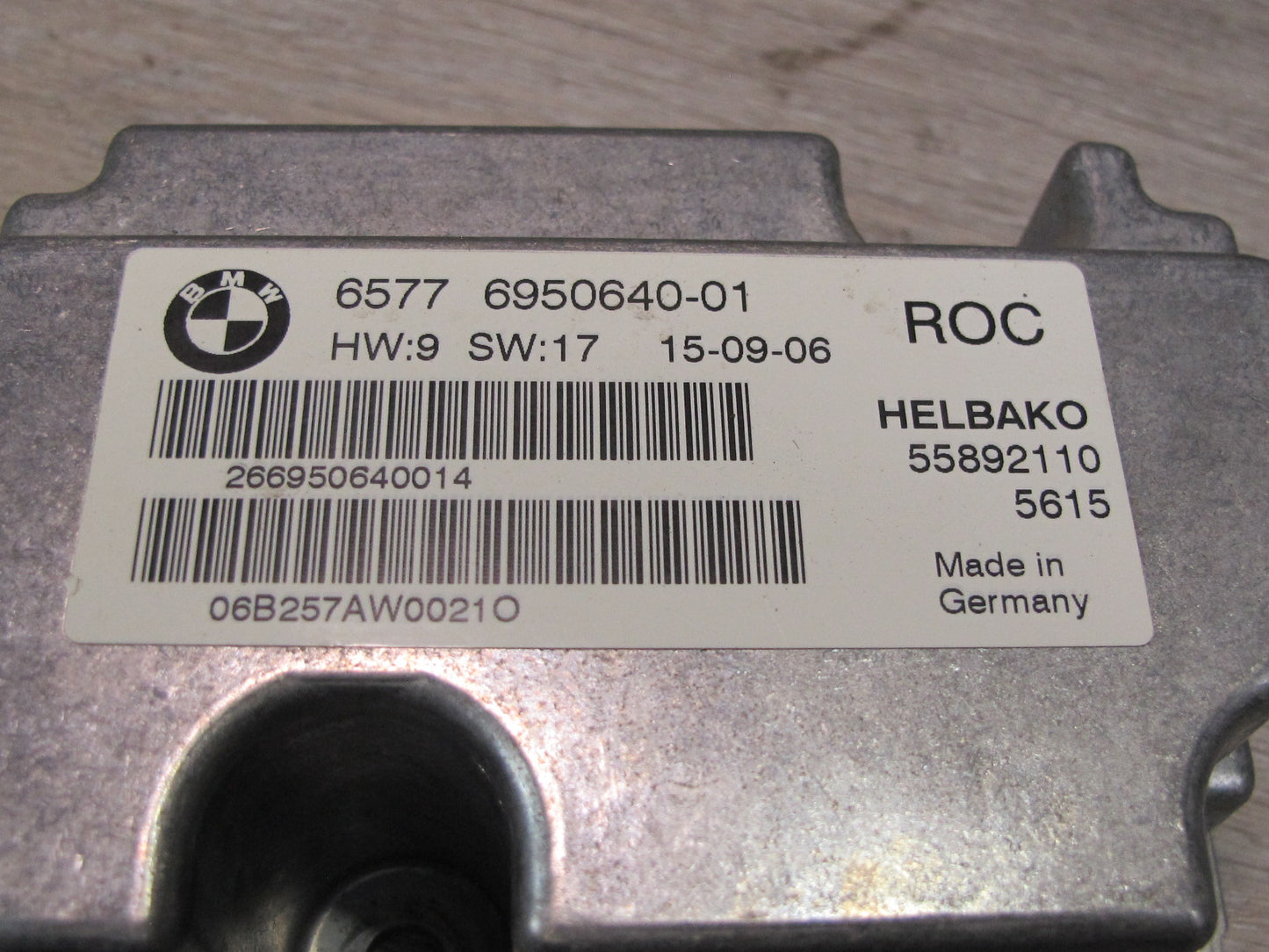 2006-2010 BMW E64 Convertible Roll Over ROC Control Module 6950640