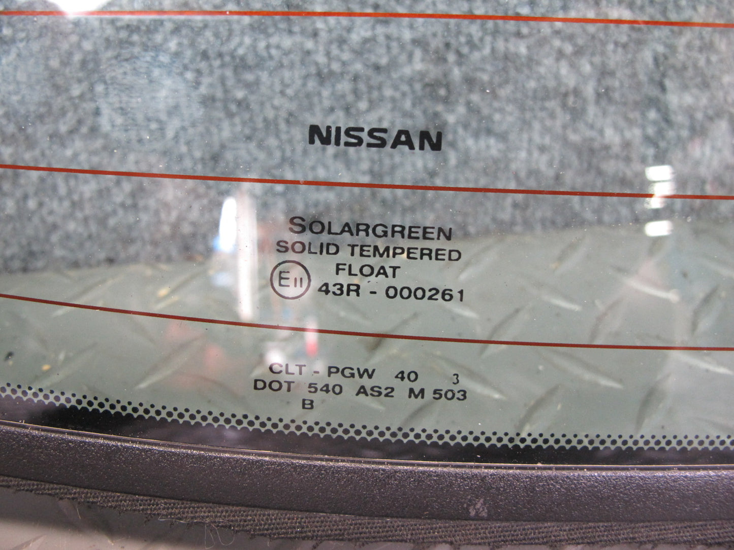 10-19 Nissan 370Z Z34 Convertible Rear Heated Windshield Glass OEM