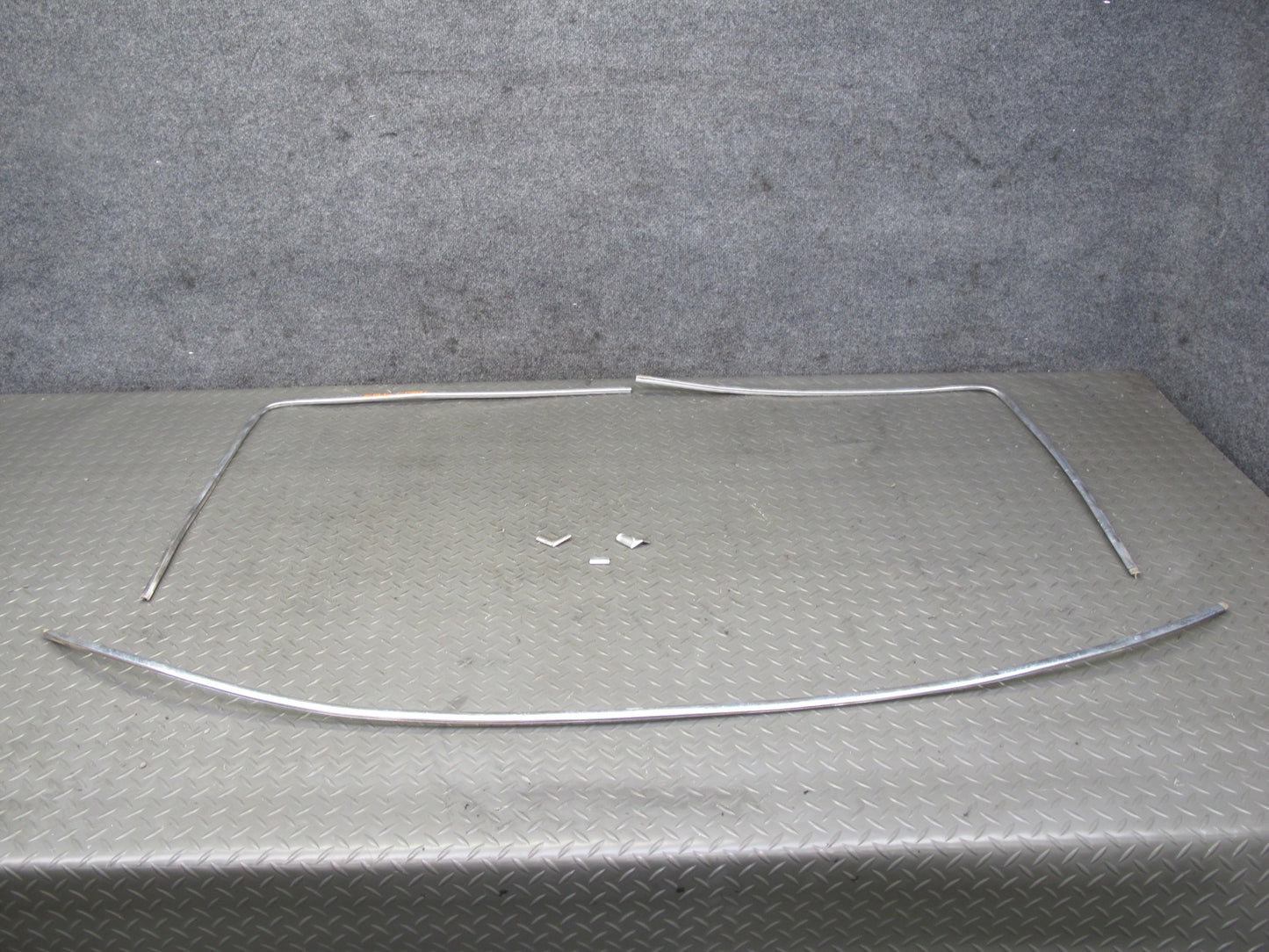 77-85 Mercedes W123 Front Windshield Exterior A Pillar Chrome Trim Molding Set