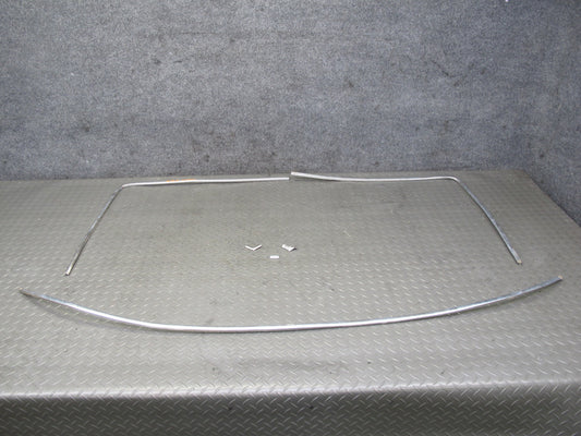 77-85 Mercedes W123 Front Windshield Exterior A Pillar Chrome Trim Molding Set