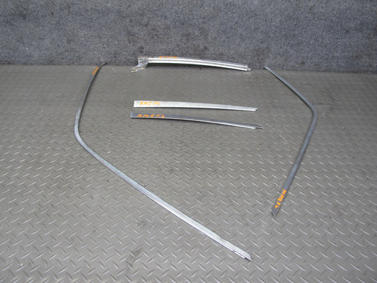 77-85 Mercedes W123 Sedan Front & Rear Left Door Chrome Trim Molding Set OEM