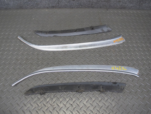 77-85 Mercedes W123 Rear Roof Door Upper Chrome Trim Cover Molding Set OEM