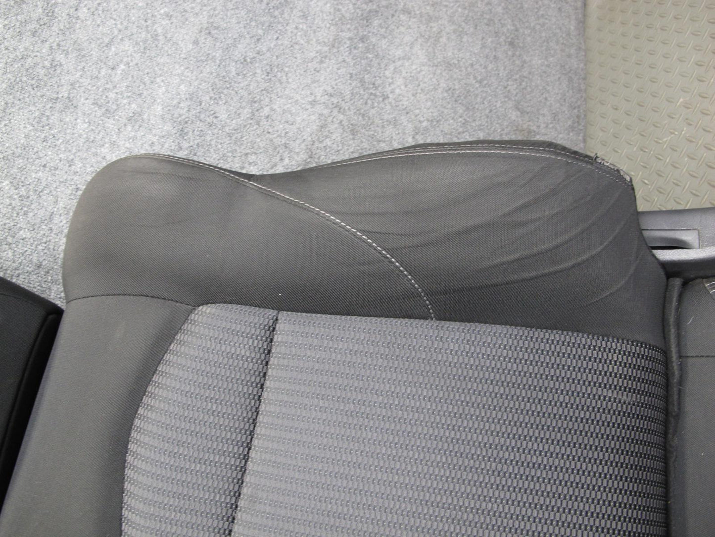 10-16 Nissan 370Z Z34 Convertible Base Front Left Right Cloth Seat Set Black OEM