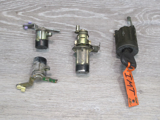 91-96 Dodge Stealth Ignition Switch Door Trunk Lock Cylinder KEY Set OEM