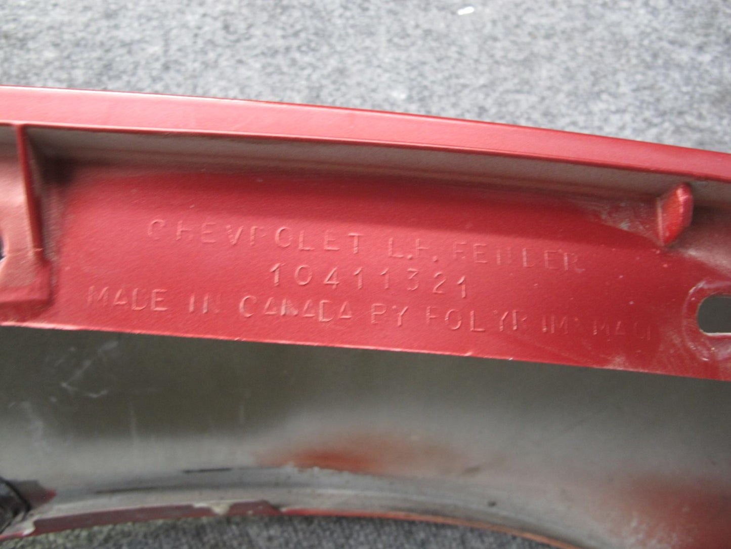 98-02 Chevrolet Camaro Z28 Front Left Fender Shell Cover Panel RED OEM