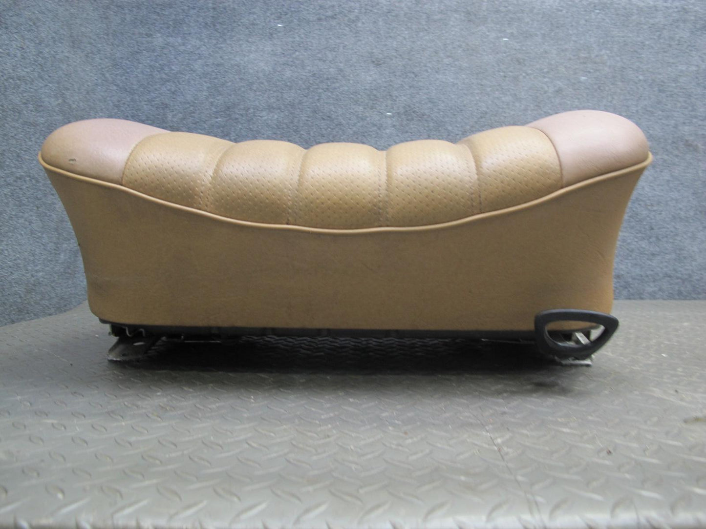 82-85 Mercedes W123 Front Left Seat Lower Leather Cushion w Frame Track Rail OEM