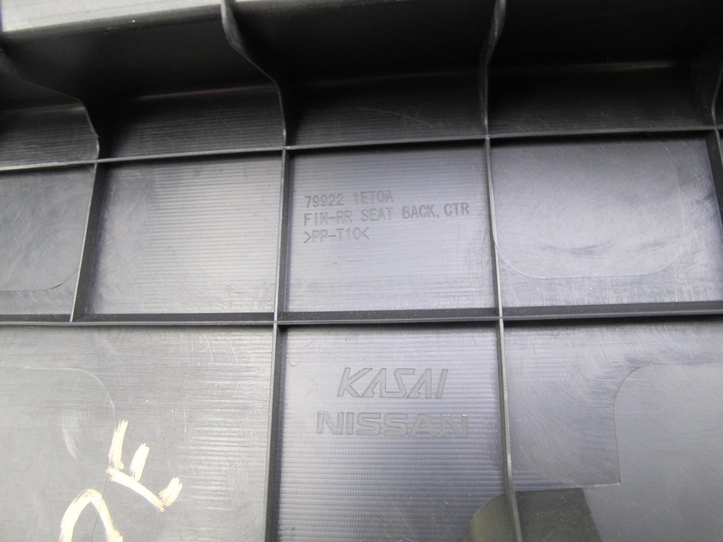 10-19 Nissan 370Z Z34 Convertible Rear Console Deck Trim Cover Panel Black OEM