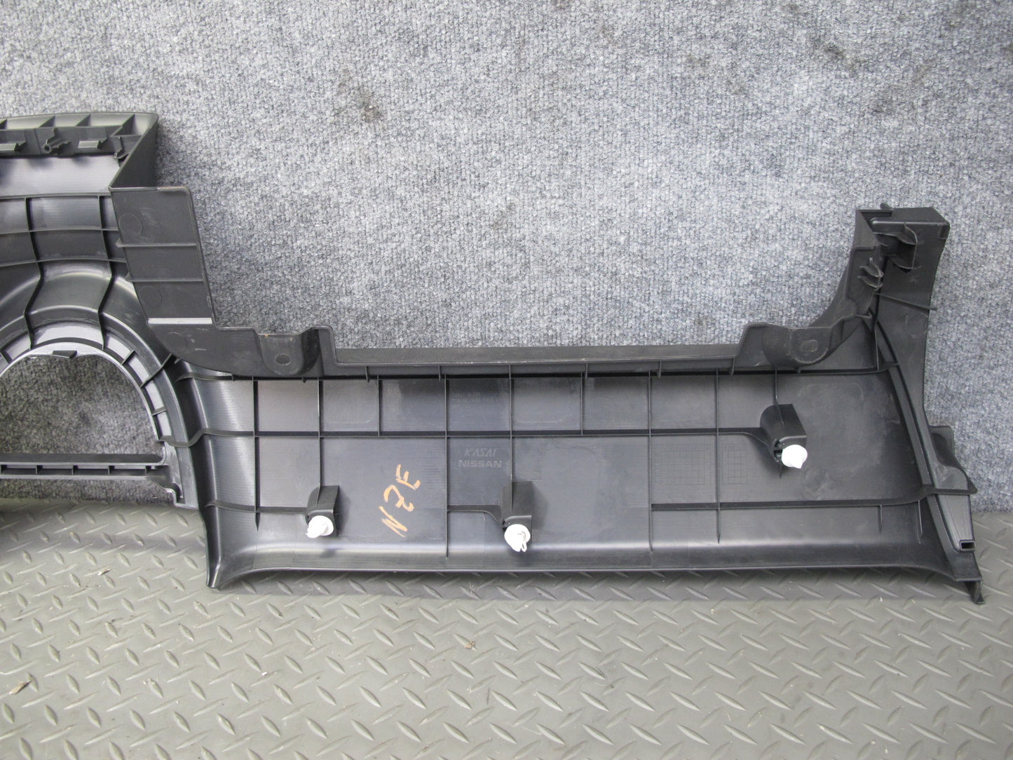 10-19 Nissan 370Z Z34 Convertible Rear Console Deck Trim Cover Panel Black OEM