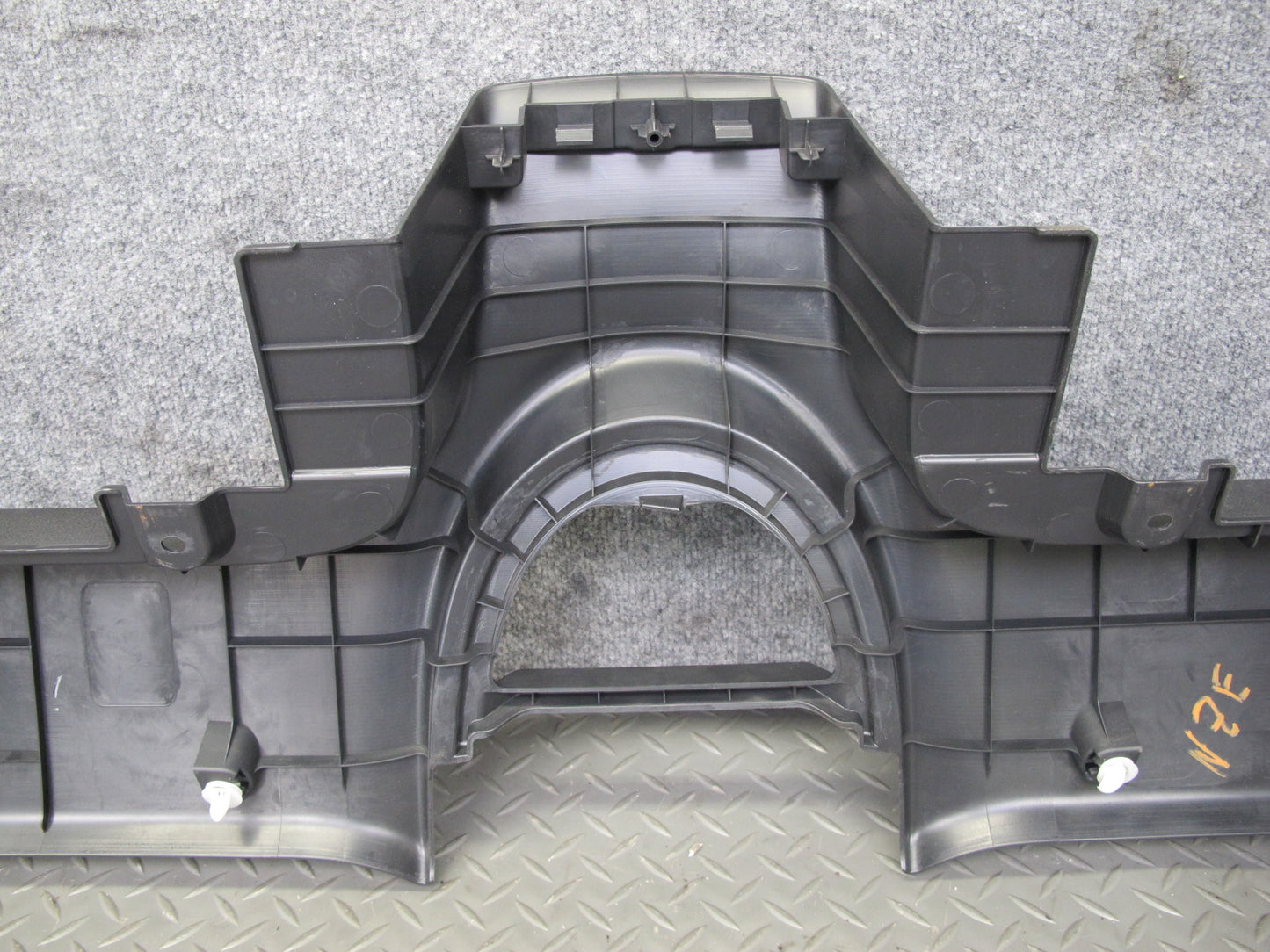 10-19 Nissan 370Z Z34 Convertible Rear Console Deck Trim Cover Panel Black OEM