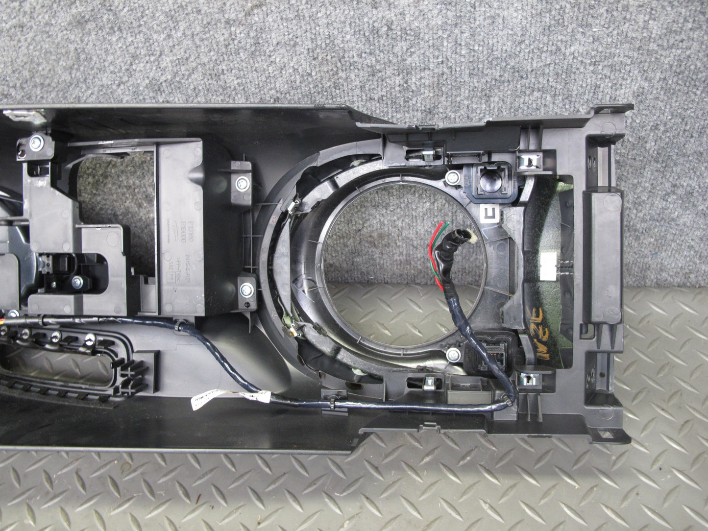 10-14 Nissan 370Z Z34 A/T Front Center Console Trim Cover Panel Black OEM