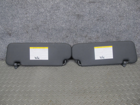 10-19 Nissan 370Z Z34 Convertible Set of 2 Front Right & Left Sunvisor Black OEM