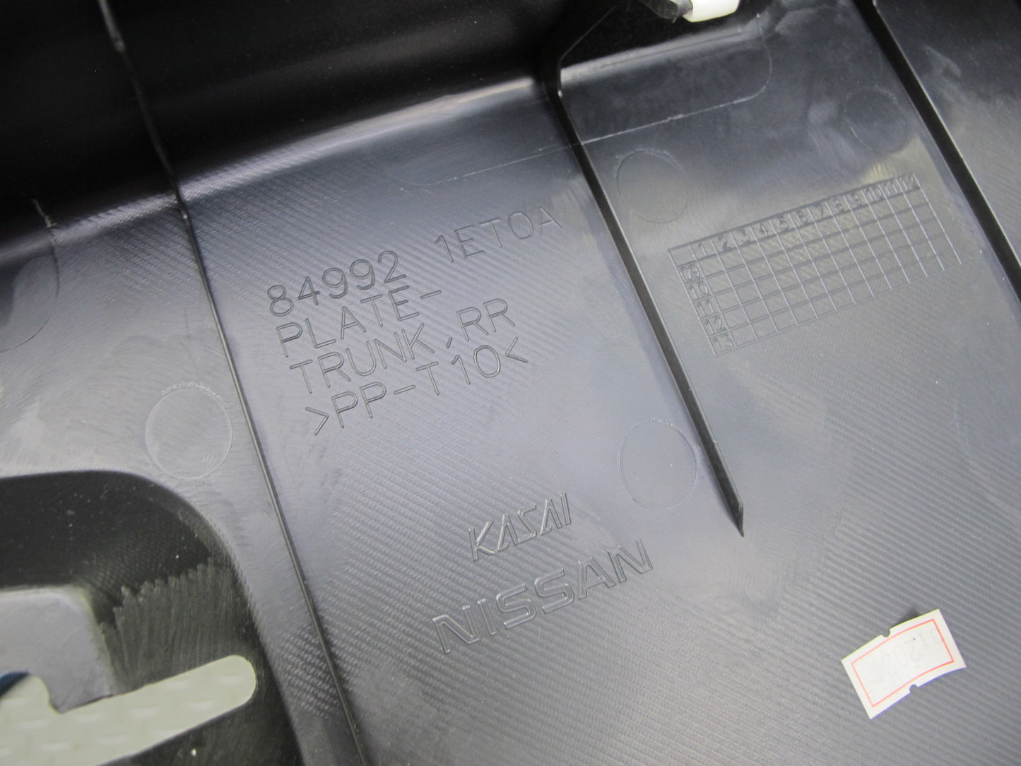 10-19 Nissan Z34 370Z Convertible Rear Trunk Scuff Sill Plate Trim Panel OEM