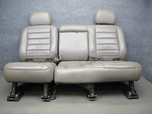 2003 Hummer H2 Rear 2ND ROW Left & Right Side Leather Wheat Seat Set of 2 Wheat