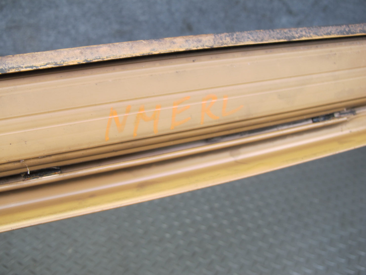 81-85 Mercedes W123 Set of 2 Rear Left & Right Door Scuff Sill Plate Trim Panel