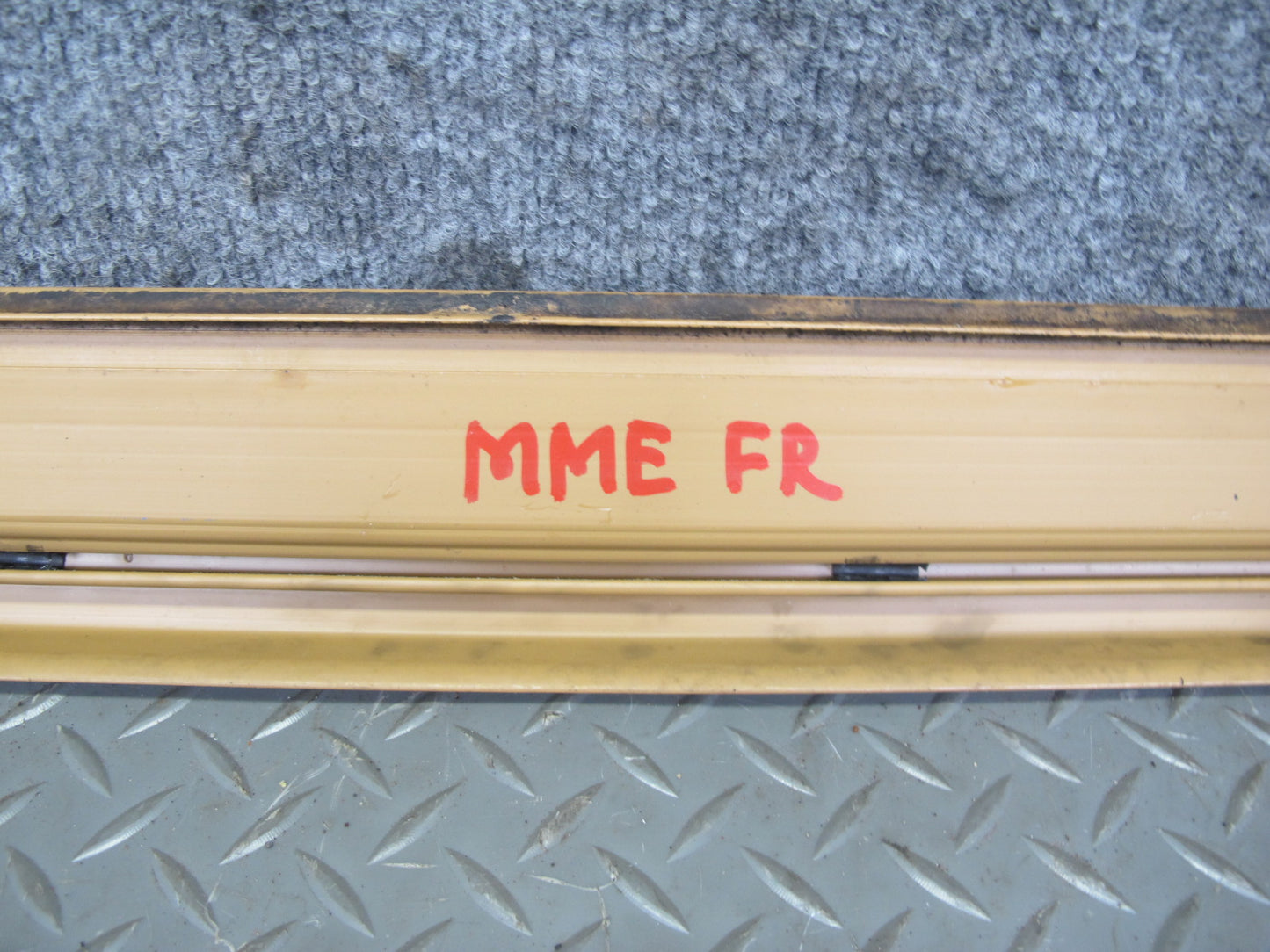 77-85 Mercedes W123 Set of 4 Front & Rear Door Scuff Sill Plate Trim Panel