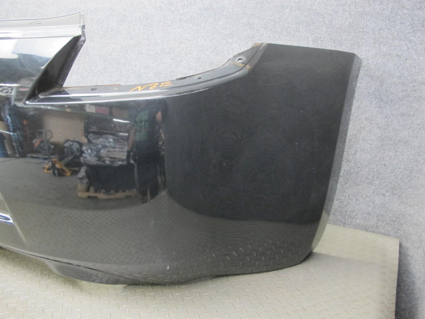 09-20 Nissan Z34 370Z Rear Bumper Cover Panel Black w Emblem OEM