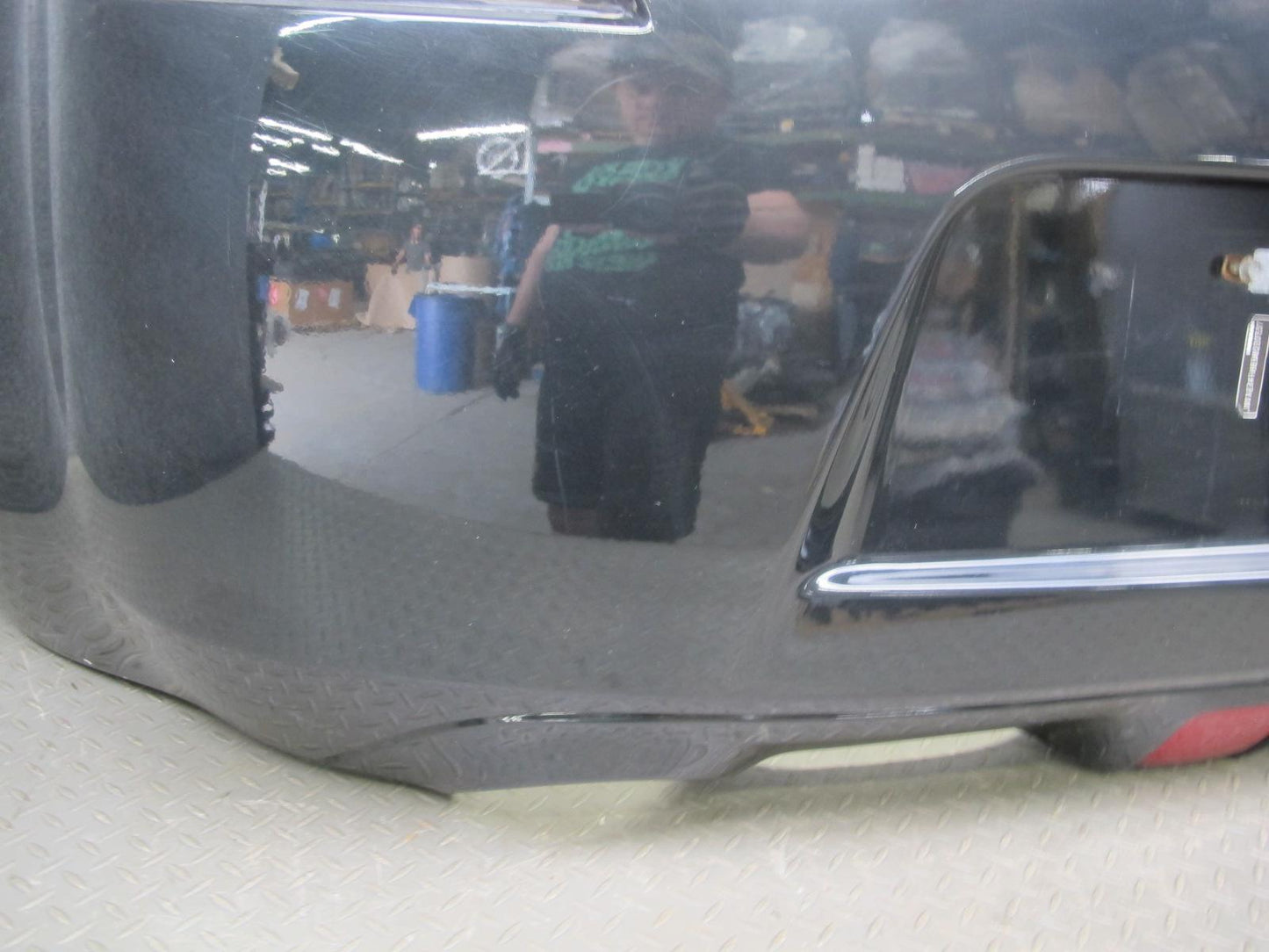 09-20 Nissan Z34 370Z Rear Bumper Cover Panel Black w Emblem OEM