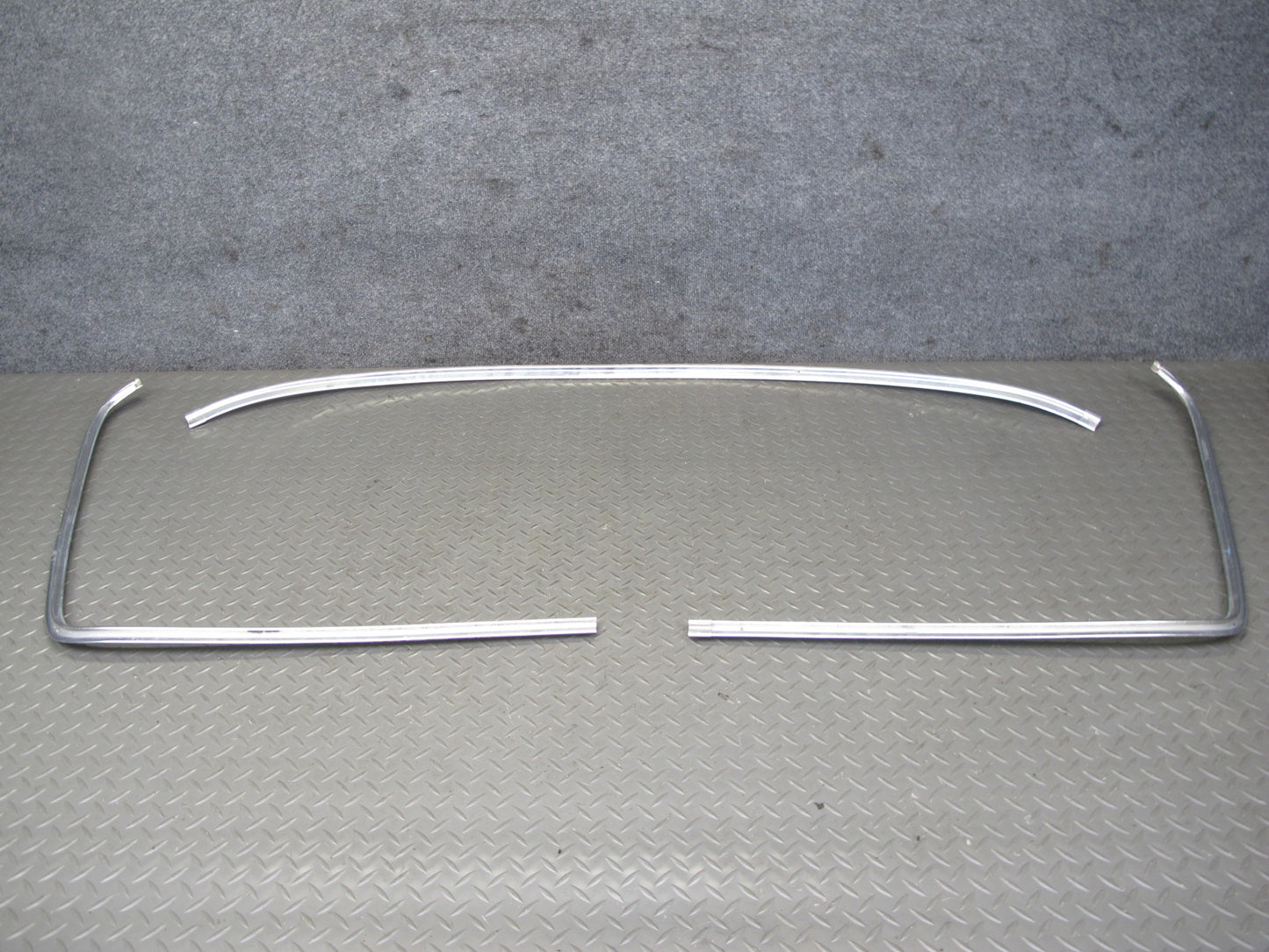 77-85 Mercedes W123 Sedan Rear Window Chrome Trim Molding Set