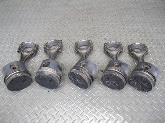 81-85 Mercedes W123 300D OM617 Diesel Set of 5 Engine Piston Connecting Rod OEM