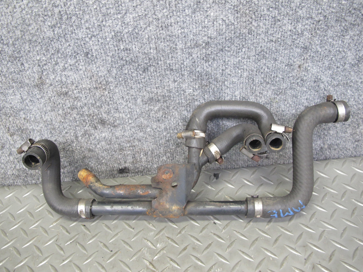 82-85 Mercedes W123 300D M617 617.952 Engine Cooling  Hose Pipe Line Set OEM