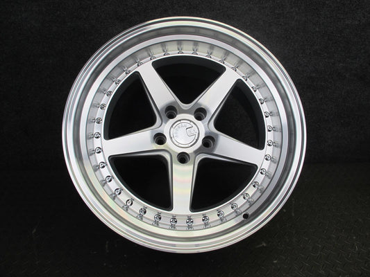 Aodhan DS05 Silver Machined R18" Alloy Wheel Rim 18x10.5J ET17 5x114.3 w Cap OEM