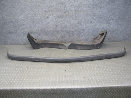 77-85 Mercedes W123 Front Bumper Impact Strip Rubber Trim Cover Pad Set OEM