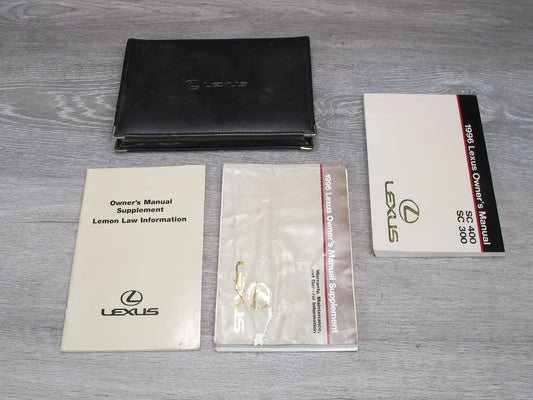 1996 Lexus UZZ30L SC300 SC400 Owners Guide Manual Book Set w Case OEM