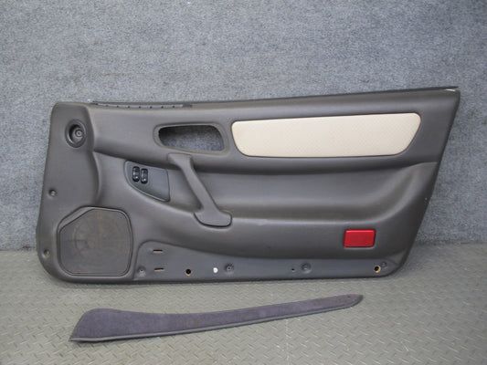 91-95 Mitsubishi 3000GT Right Passenger Door Interior Trim Panel Gray Beige OEM