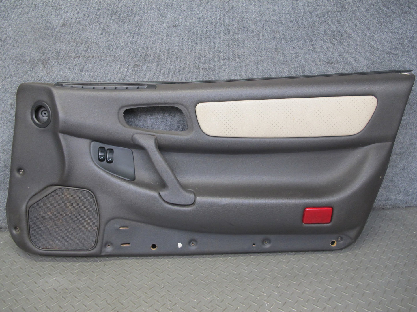 91-95 Mitsubishi 3000GT Right Passenger Door Interior Trim Panel Gray Beige OEM