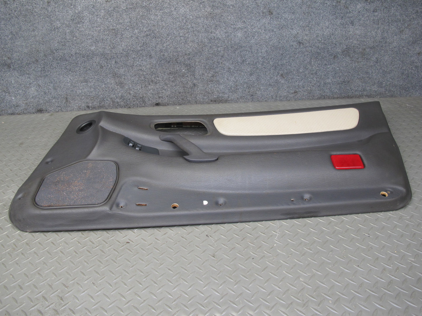 91-95 Mitsubishi 3000GT Right Passenger Door Interior Trim Panel Gray Beige OEM
