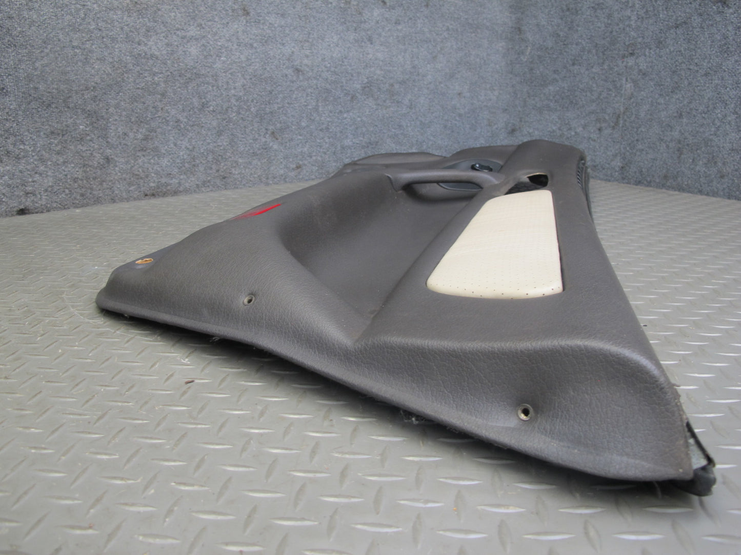 91-95 Mitsubishi 3000GT Right Passenger Door Interior Trim Panel Gray Beige OEM