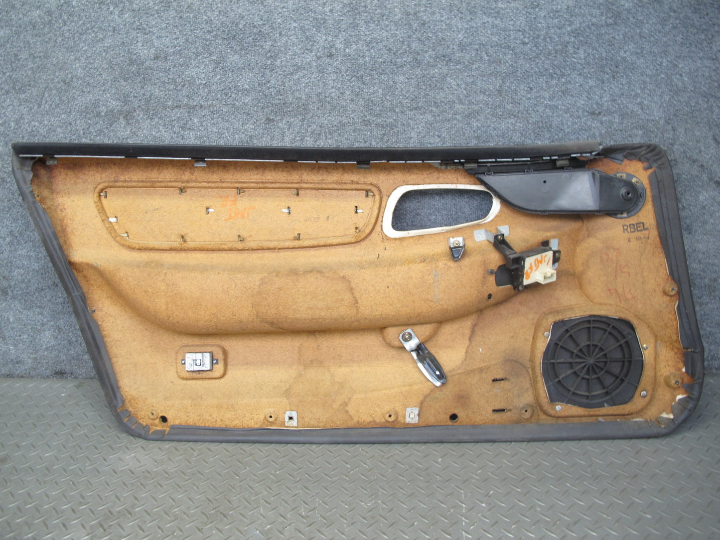 91-95 Mitsubishi 3000GT Right Passenger Door Interior Trim Panel Gray Beige OEM