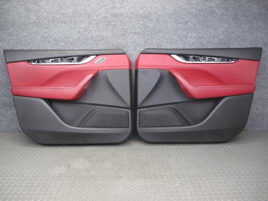 2017-2020 Maserati Levante M161 Front Door Interior Trim Cover Panel Set of 2
