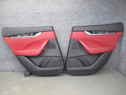 2017-2020 Maserati Levante M161 Rear Door Interior Trim Cover Panel Set of 2