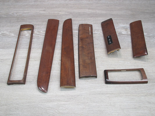 95-96 Lexus UZZ30L SC300 SC400 Set of 7 Interior Dash Door Wood Trim Cover OEM