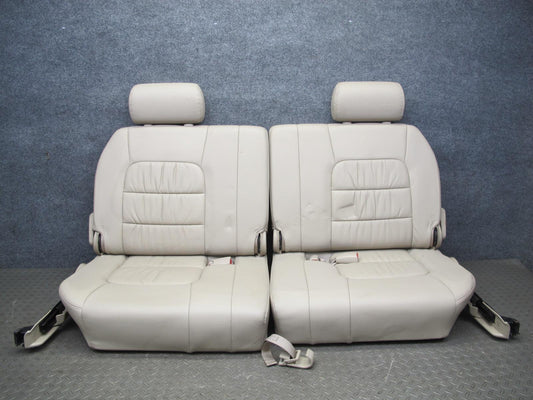 2004-2005 Lexus LX470 Rear Third 3RD ROW Left Right Leather Ivory Seat Set of 2