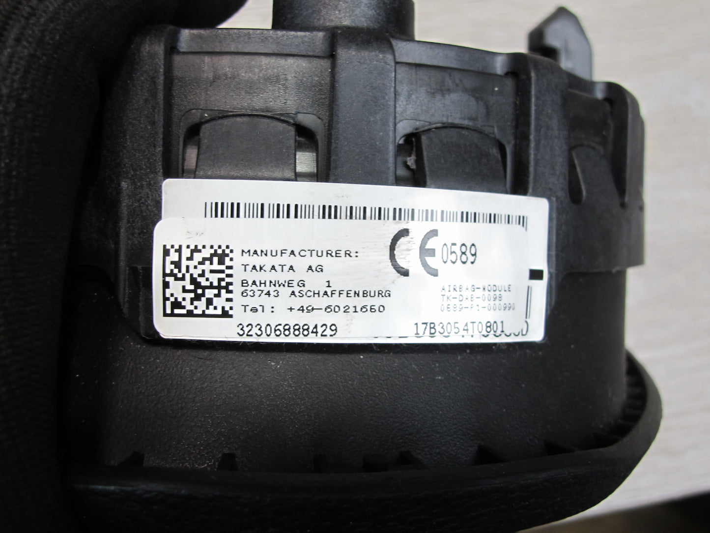 08-14 BMW E71 E72 X6 FRONT LEFT DRIVER SIDE STEERING WHEEL SRS AIRBAG OEM
